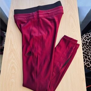 adidas Fuchsia Performance Winter Leggings with Black Waistband